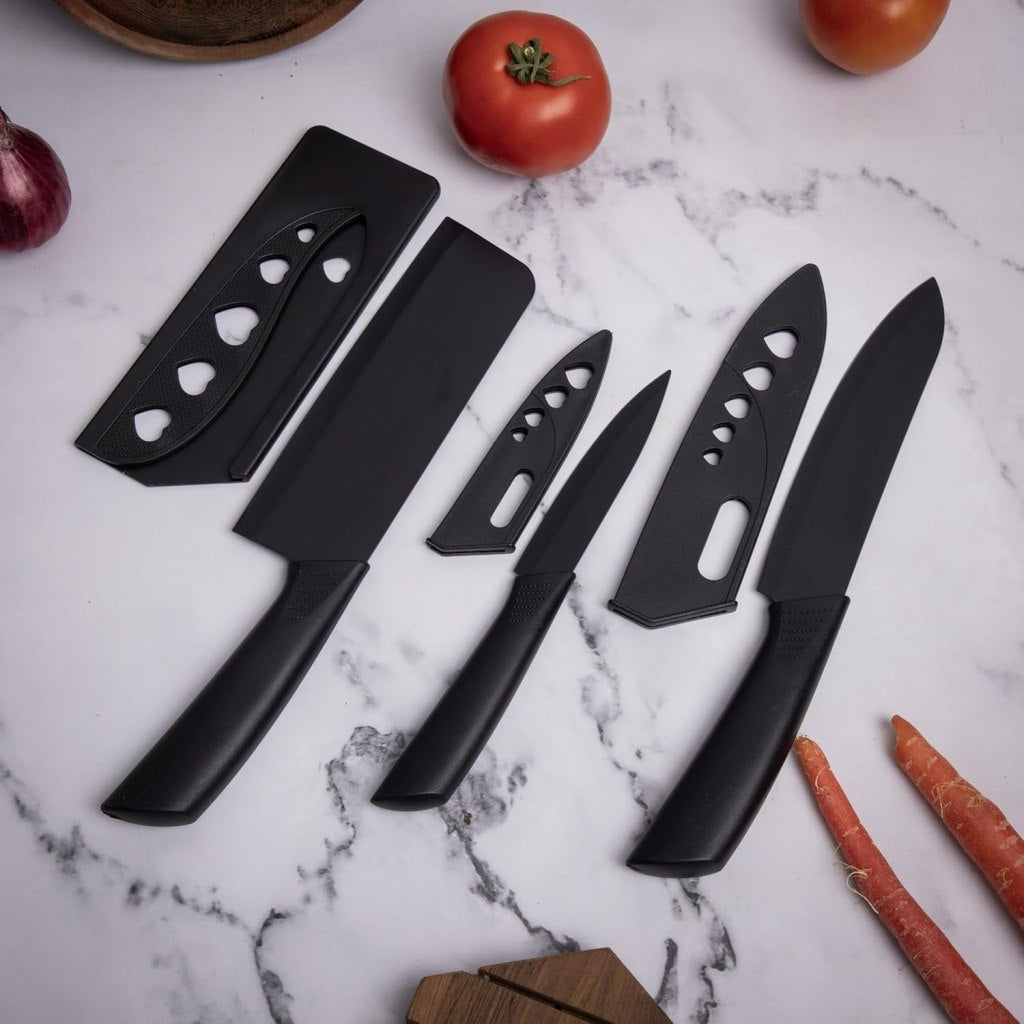 Pack of 3 Pieces Chef Knife Set Meat Knife with Sharp Blade with Ergonomic Handle for Home Kitchen and Restaurant
